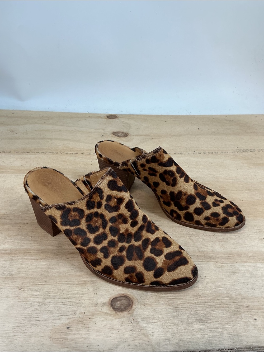 Madewell Leopard Print Slip-On Mules Size 9 1/2 - Picture 2 of 6